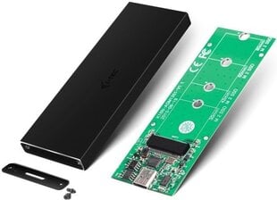 i-tec MySafe USB-C 3.1 dėklas SATA M.2 kaina ir informacija | Išorinių kietųjų diskų dėklai | pigu.lt