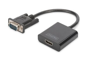 Digitus, HDMI/USB-A/D-Sub, 15 cm kaina ir informacija | Adapteriai, USB šakotuvai | pigu.lt