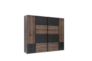 Шкаф Baveno BVNS424D2, коричневый/чёрный цена и информация | Шкафы | pigu.lt