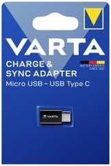 Varta Charge & sync Micro USB - USB type C 57945 adapteris kaina ir informacija | Adapteriai, USB šakotuvai | pigu.lt