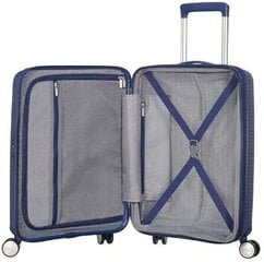 American Tourister чемодан для ручной клади Soundbox Spinner Expandable 55см, синий цена и информация | Чемоданы, дорожные сумки | pigu.lt