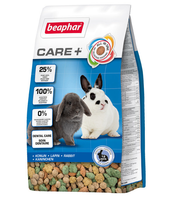 Beaphar Care+ triušiams Rabbit, 1,5 kg kaina ir informacija | Graužikų ir triušių maistas | pigu.lt