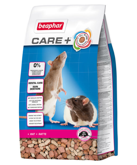 Beaphar Care+ dekoratyvinėms žiurkėms, 1,5 kg kaina ir informacija | Graužikų ir triušių maistas | pigu.lt