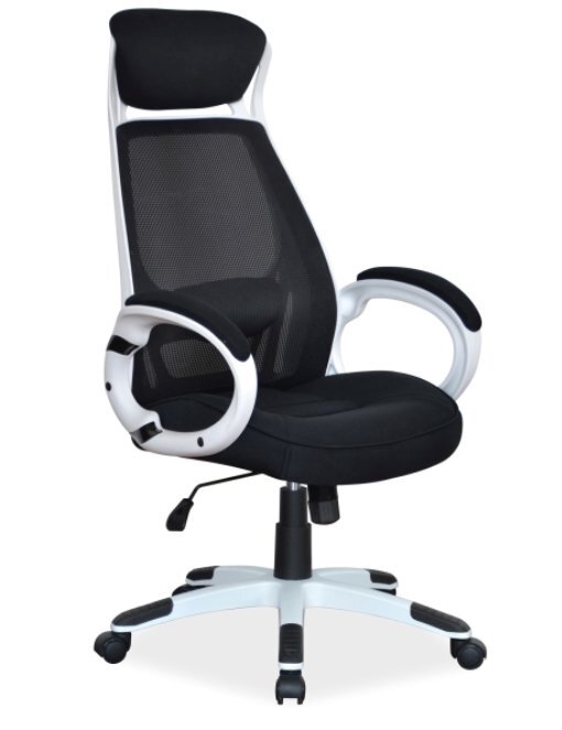 Biuro kėdė Signal Meble Q-409, juoda/balta цена и информация | Biuro kėdės | pigu.lt