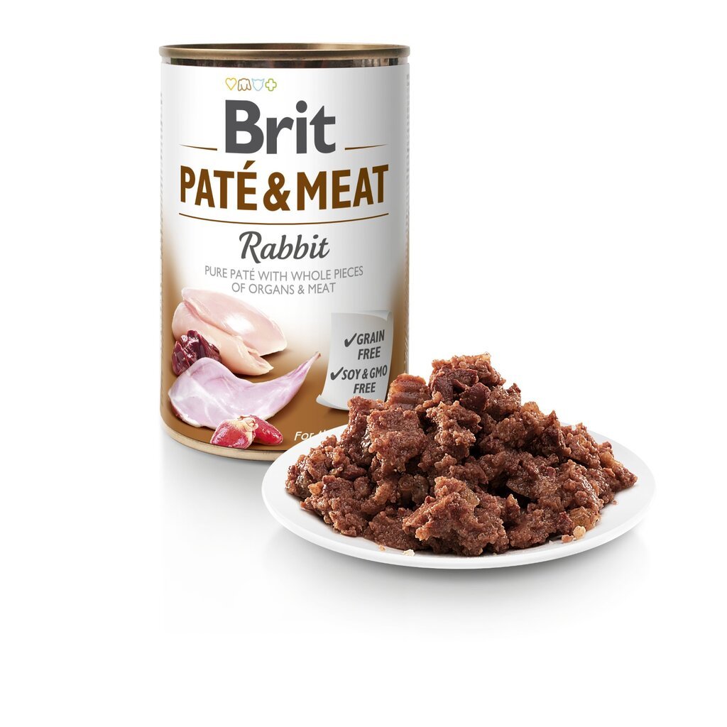 BRIT CARE konservai Pate&meat su triušiena, 400 g цена и информация | Konservai šunims | pigu.lt