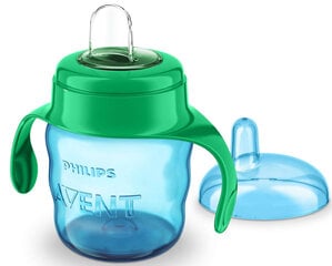 Neišsiliejantis puodelis su silikoniniu snapeliu Philips Avent Premium, 6 mėn+, 200 ml, mėlynas kaina ir informacija | Philips Avent Vaikams ir kūdikiams | pigu.lt