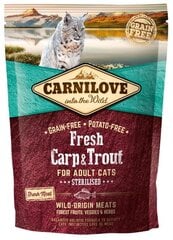 Корм Carni Love Fresh Carp &Trout Sterilised для взрослых кошек, 0,4 кг цена и информация | Сухой корм для кошек | pigu.lt