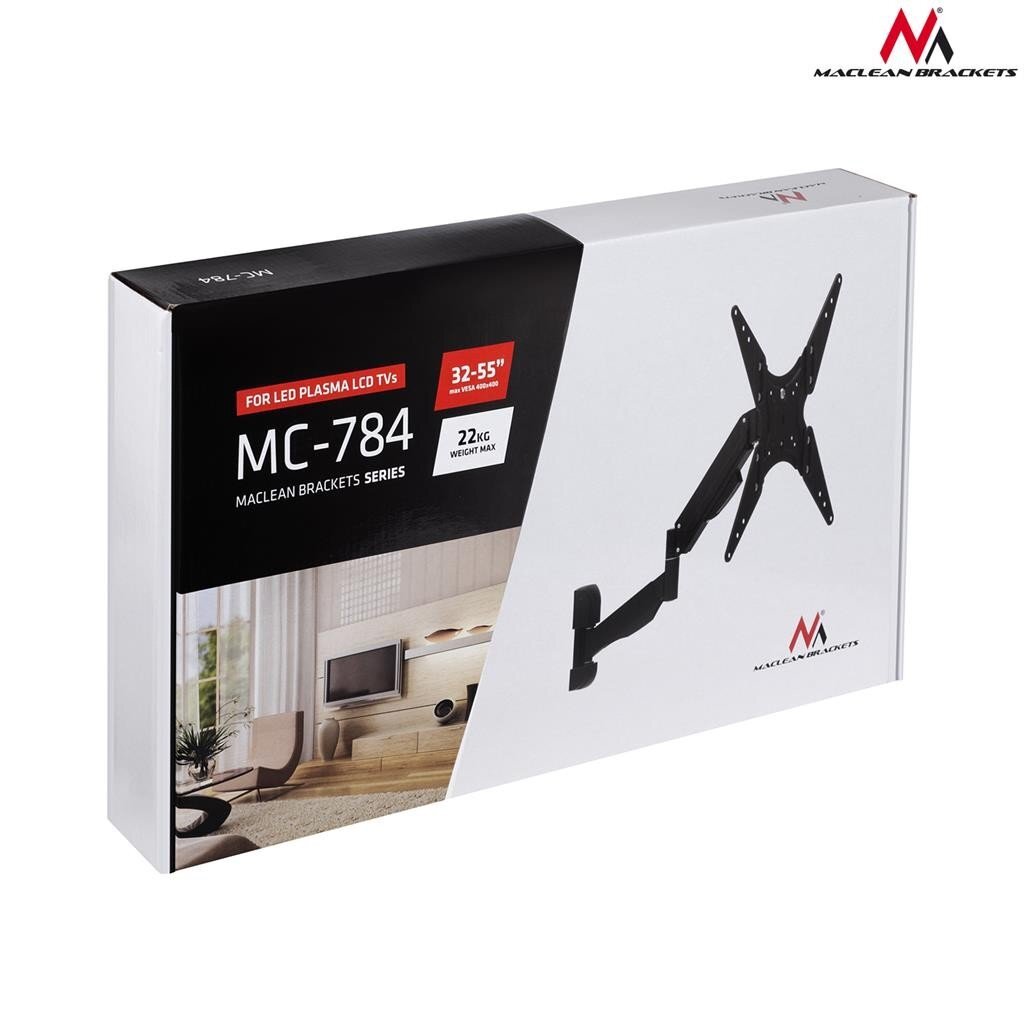 Maclean MC-784 32-55” kaina ir informacija | Televizorių laikikliai, tvirtinimai | pigu.lt