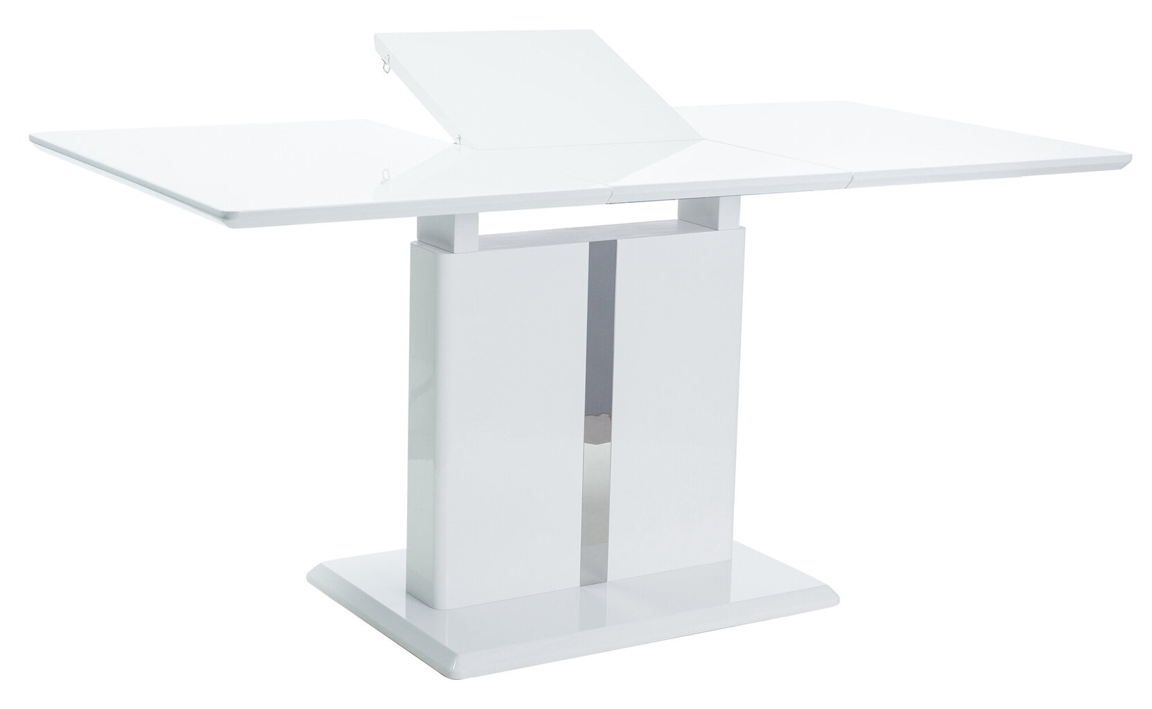 Išskleidžiamas stalas Signal Meble Dallas, baltas kaina ir informacija | Virtuvės ir valgomojo stalai, staliukai | pigu.lt