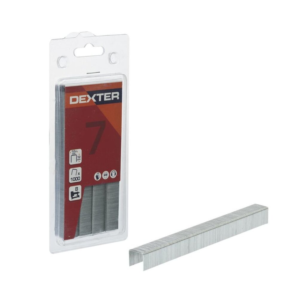 Kabės Dexter, 12,29 x 12 mm, 1 000 vnt. kaina ir informacija | Mechaniniai įrankiai | pigu.lt