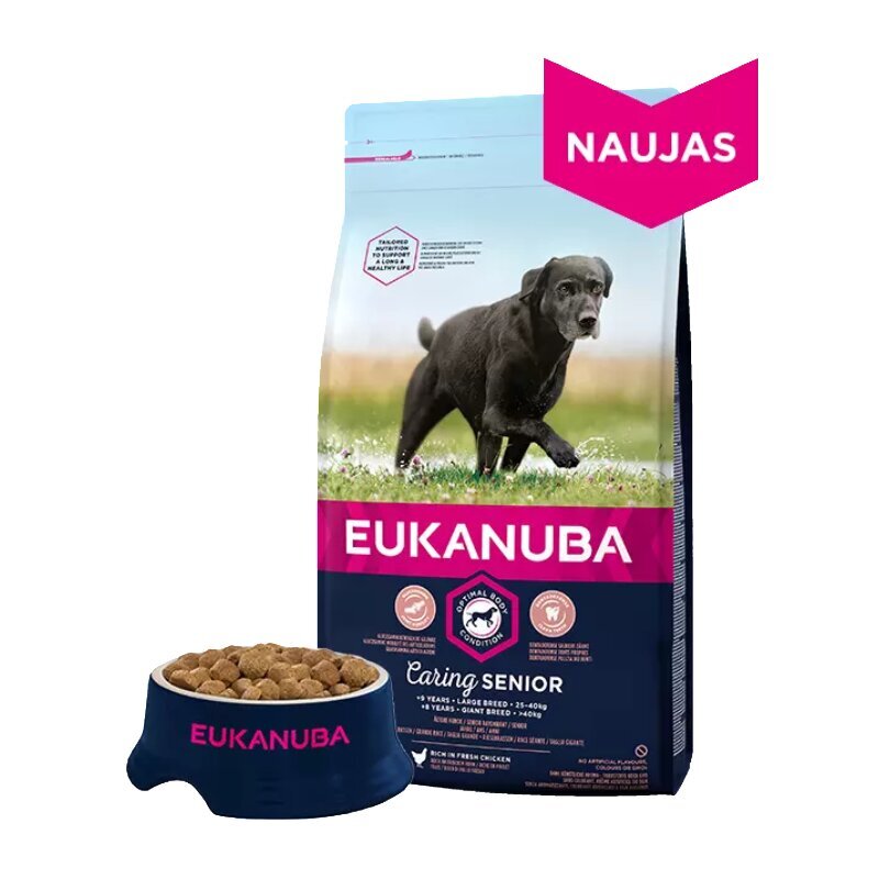 Eukanuba Senior Large Breed sausas pašaras su Šviežia Vištiena, didelių veislių senyviems šunims 15 Kg цена и информация | Sausas maistas šunims | pigu.lt