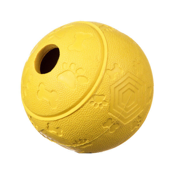 Barry King kamuoliukas su vieta skanukams, M, geltonas kaina ir informacija | Žaislai šunims | pigu.lt