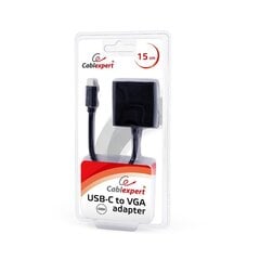 Gembird AB-CM-VGAF-01, USB-C/VGA, 0.15 m kaina ir informacija | Kabeliai ir laidai | pigu.lt