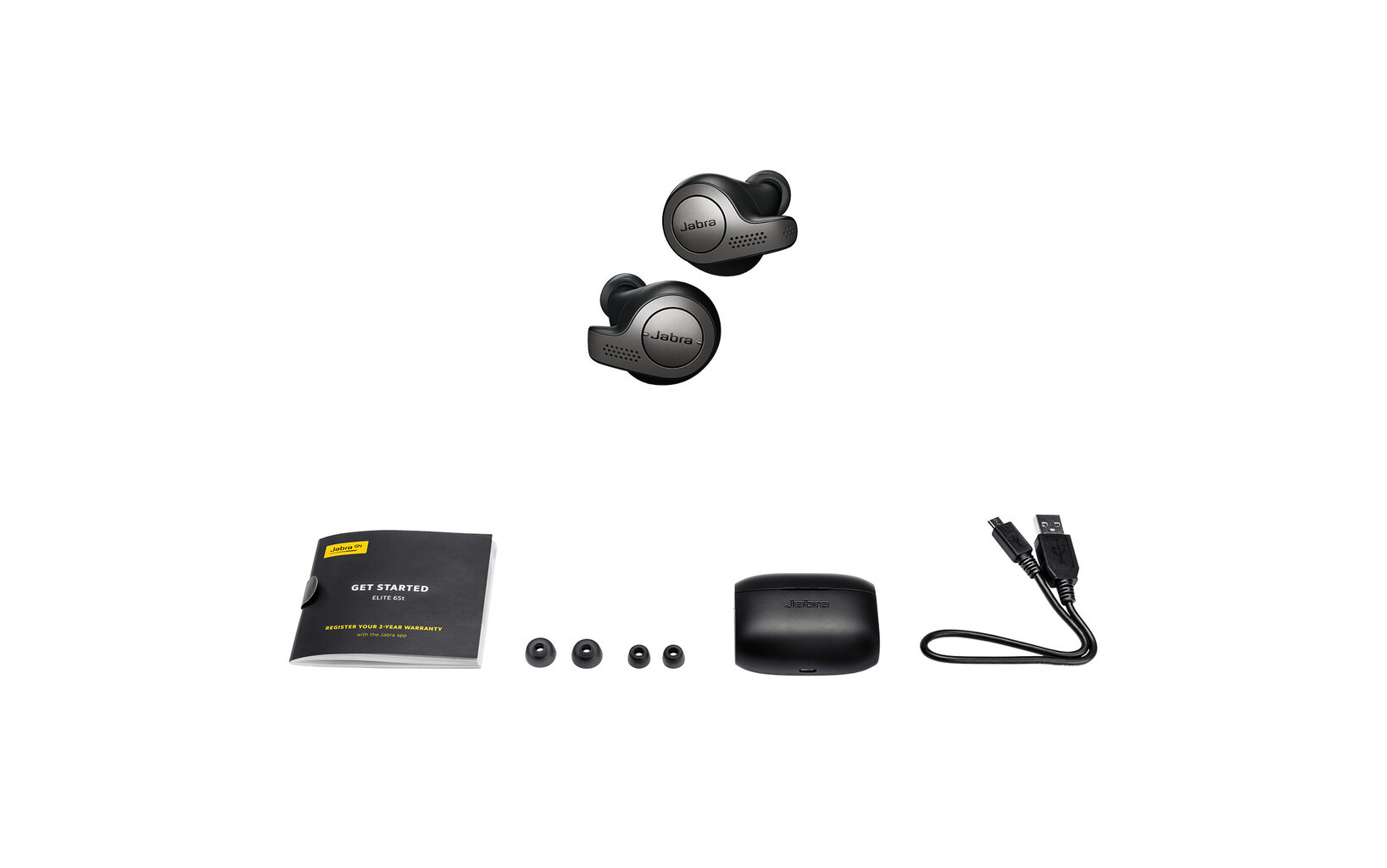 Jabra Elite 65t Black kaina ir informacija | Ausinės | pigu.lt