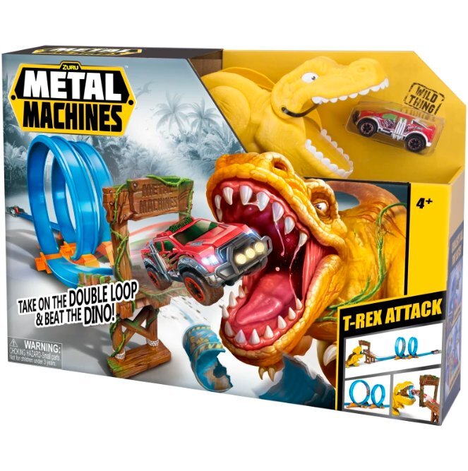 Trasa su automodeliu Metal Machines Value Brand T-Rex, 6702 цена и информация | Žaislai berniukams | pigu.lt