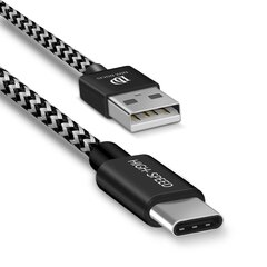 Кабель Dux Ducis K-ONE Series USB / USB-C 2.1A 0.25 м, черный цена и информация | Кабели для телефонов | pigu.lt