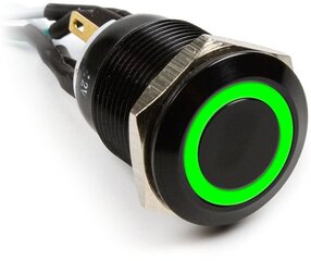 Impactics Power button for computer 19mm, IP65, Green LED (LAN_22_IP65_ALB_GR_1) kaina ir informacija | Komponentų priedai | pigu.lt