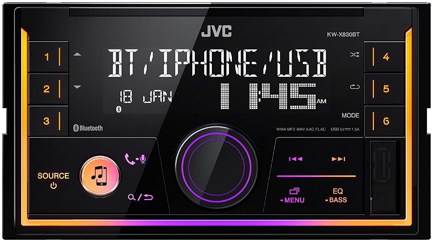 JVC KW-X830BT kaina ir informacija | Automobiliniai garsiakalbiai | pigu.lt