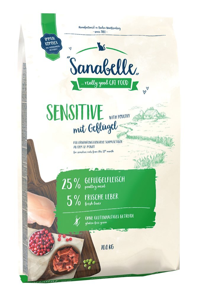 Sanabelle Sensitive (su paukštiena) 10kg цена и информация | Sausas maistas katėms | pigu.lt