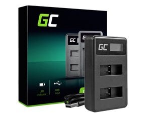 Green Cell Battery Charger AHBBP-501 for GoPro AHDBT-501, HD Hero5, HD Hero6 цена и информация | Зарядные устройства для фотоаппаратов | pigu.lt