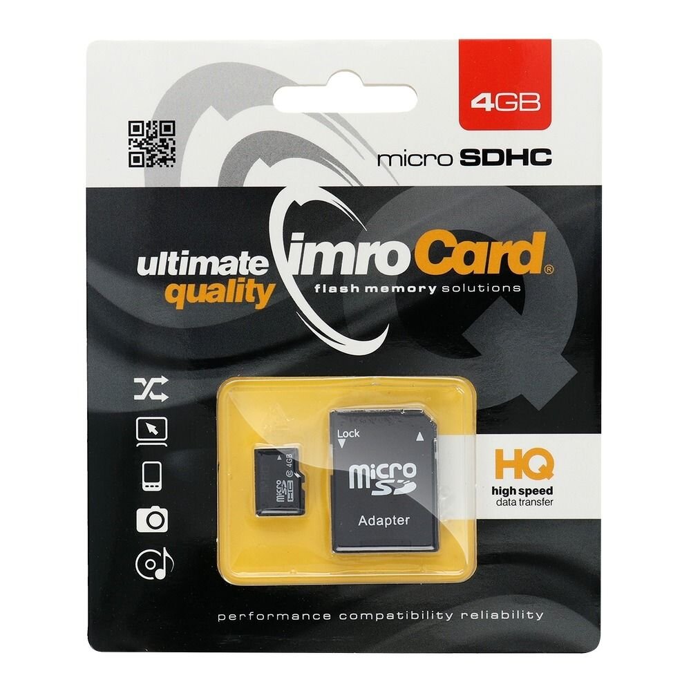 Imro microSD 4GB kaina ir informacija | Atminties kortelės fotoaparatams, kameroms | pigu.lt