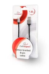 Зарядный кабель Gembird, CCB-mUSB2B-AMLM-6, Lightning цена и информация | Кабели и провода | pigu.lt
