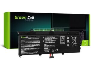 Green Cell Battery C21-X202 for Asus X201E F201E VivoBook F202E Q200E S200E X202E цена и информация | Аккумуляторы для ноутбуков | pigu.lt