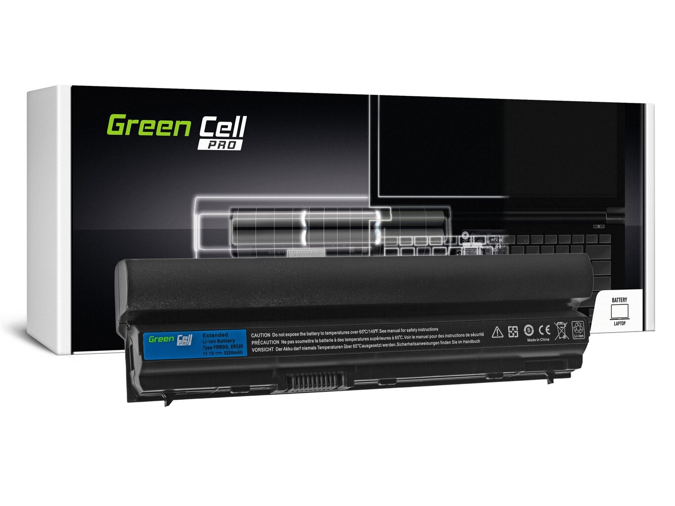Green Cell Pro Laptop Battery for Dell Latitude E6220 E6230 E6320 E6330 цена и информация | Akumuliatoriai nešiojamiems kompiuteriams | pigu.lt