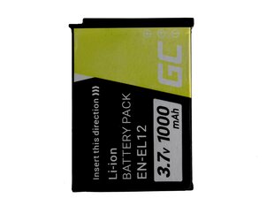 Green Cell®for Nikon Coolpix AW100 AW110 AW120 S9500 S9300 S9200 S9100 S8200 S8100 S6300 3.7V 1000mAh цена и информация | Аккумуляторы для фотоаппаратов | pigu.lt