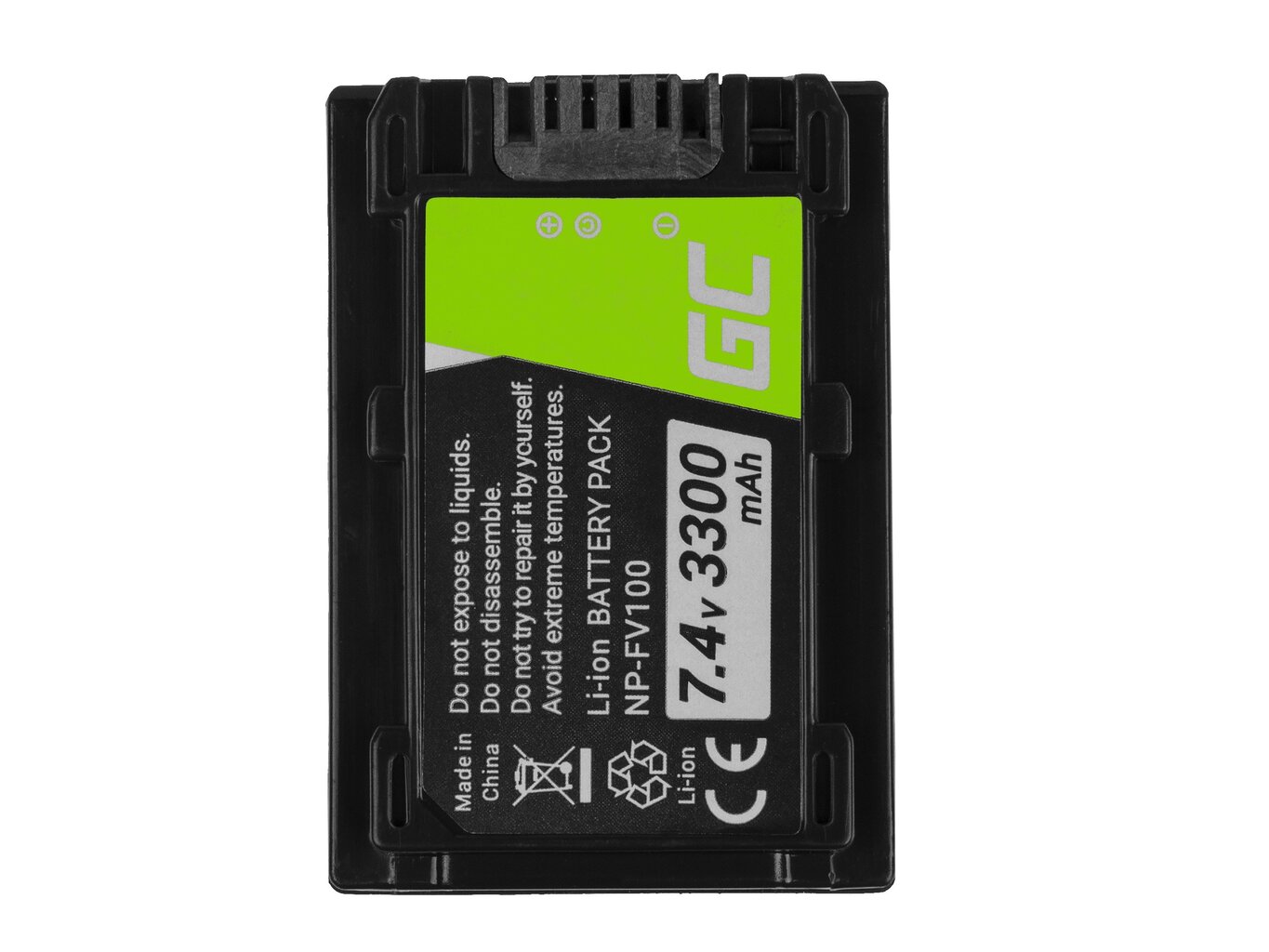 Green Cell®for Sony DCR-DVD506E DCR-DVD510E HDR-CX116E HDR-CX130 HDR-CX155E HDR-UX9E 7.4V 3300mAh kaina ir informacija | Akumuliatoriai fotoaparatams | pigu.lt