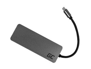 Переходник Green Cell USB-C HUB 7 в 1 USB 3.0, 2xUSB 2.0, HDMI 4K, microSD, SD, DEX цена и информация | Адаптеры, USB-разветвители | pigu.lt