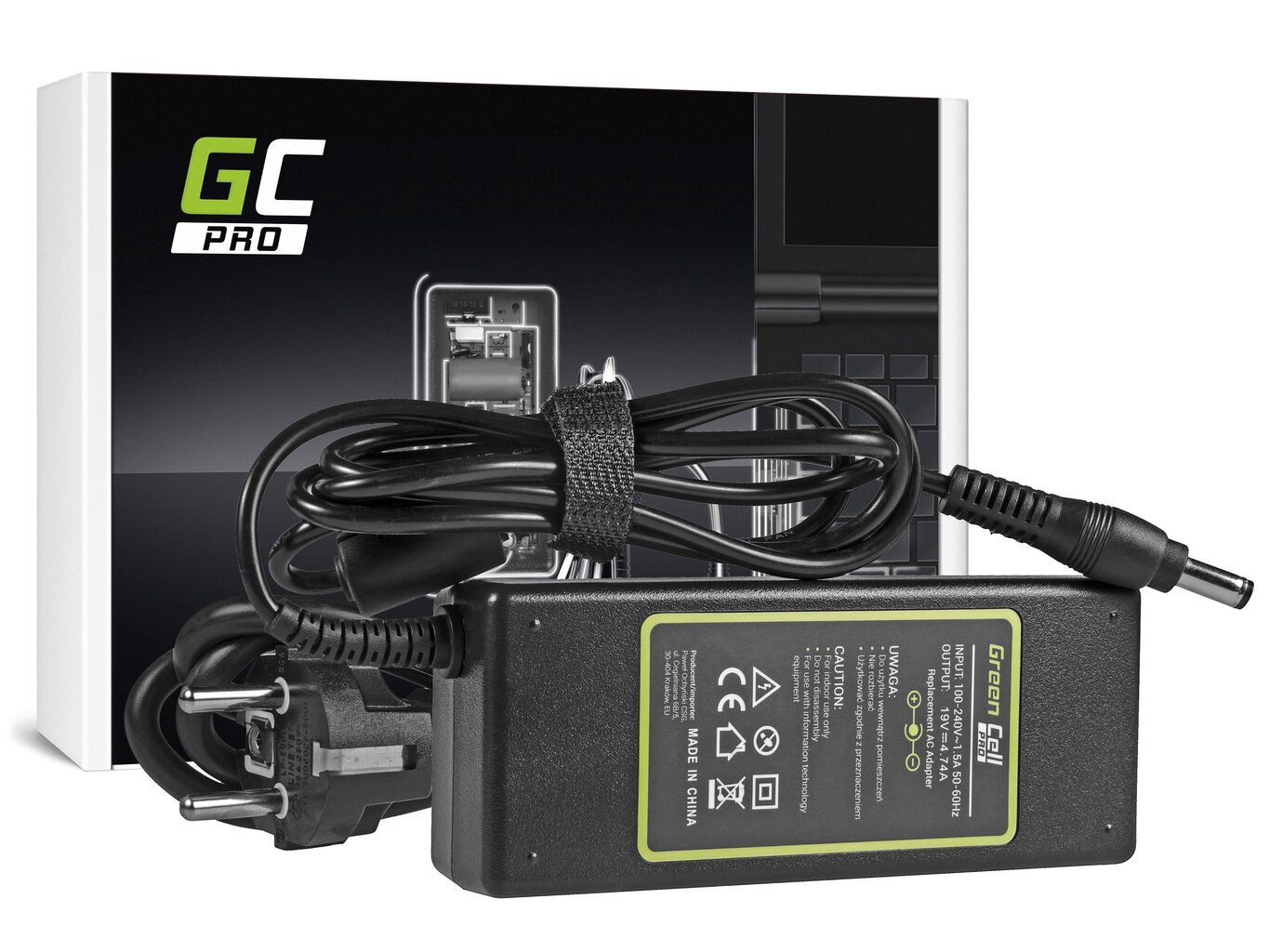 Green Cell 19V, 4.74A, 90W цена и информация | Įkrovikliai nešiojamiems kompiuteriams | pigu.lt