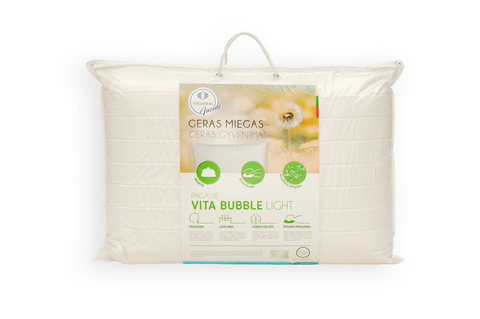 Pagalvė Vita Bubble LIGHT ​​​​​​​(50x70 cm) kaina ir informacija | Pagalvės | pigu.lt