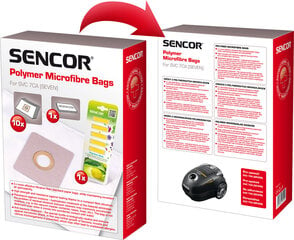 Sencor SVC7, 10 шт. цена и информация | Аксессуары для пылесосов | pigu.lt