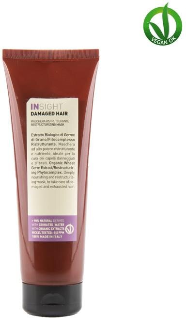 Kaukė pažeistiems plaukams Insight Damaged Hair Restructurizing 250 ml kaina ir informacija | Priemonės plaukų stiprinimui | pigu.lt