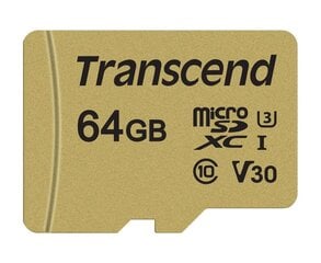 Transcend MicroSDXC 64GB (+адаптер SD) цена и информация | Карты памяти для телефонов | pigu.lt