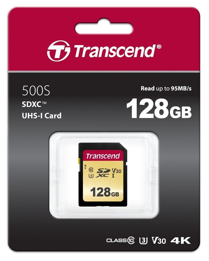 Transcend TS128GSDC500S kaina ir informacija | Atminties kortelės telefonams | pigu.lt