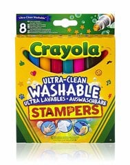 Flomasteriai su antspaudais Crayola, 8 vnt. kaina ir informacija | Piešimo, tapybos, lipdymo reikmenys | pigu.lt