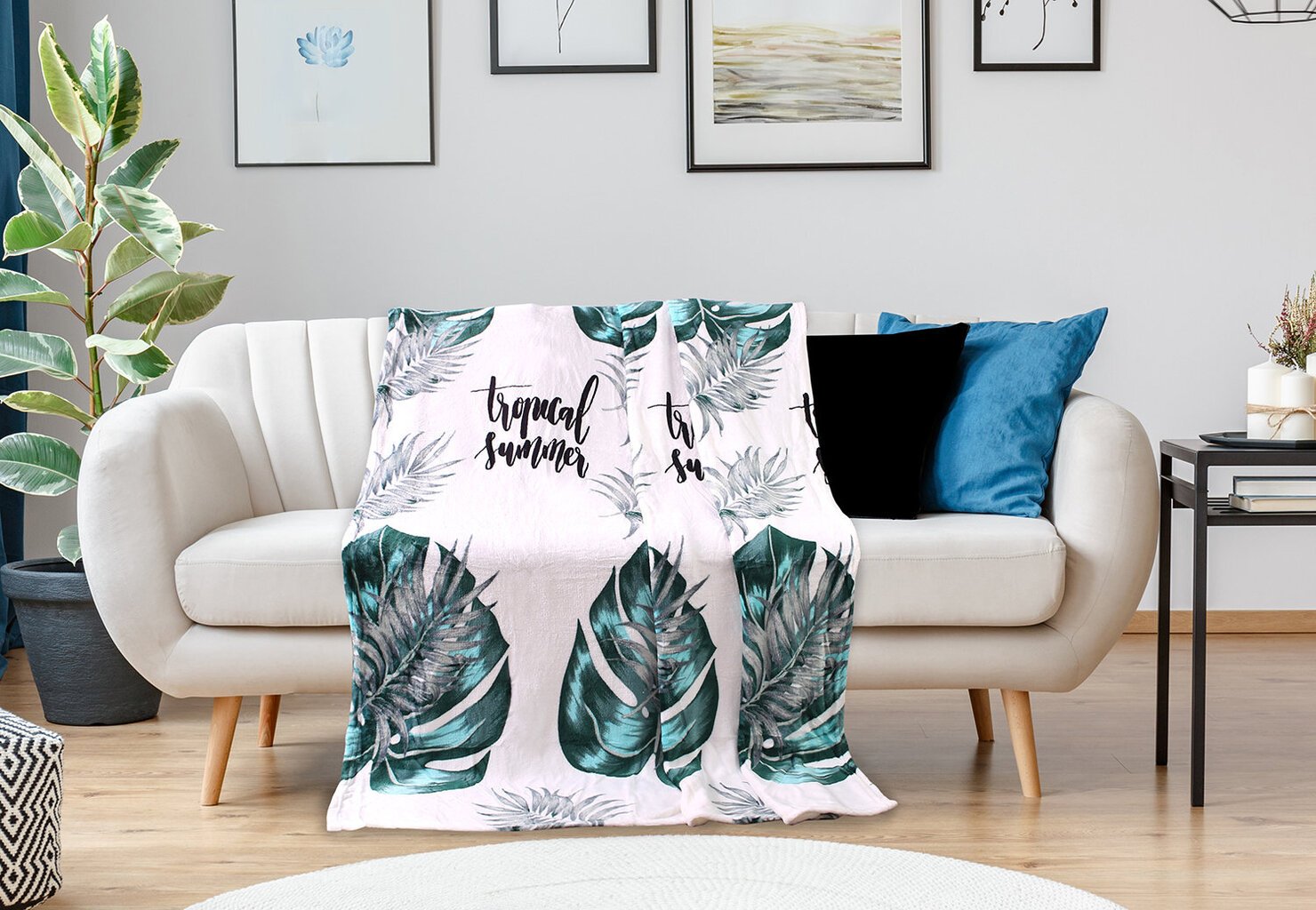 Decoking Jungle Collection pledas Summer, 70x150 cm kaina ir informacija | Lovatiesės ir pledai | pigu.lt