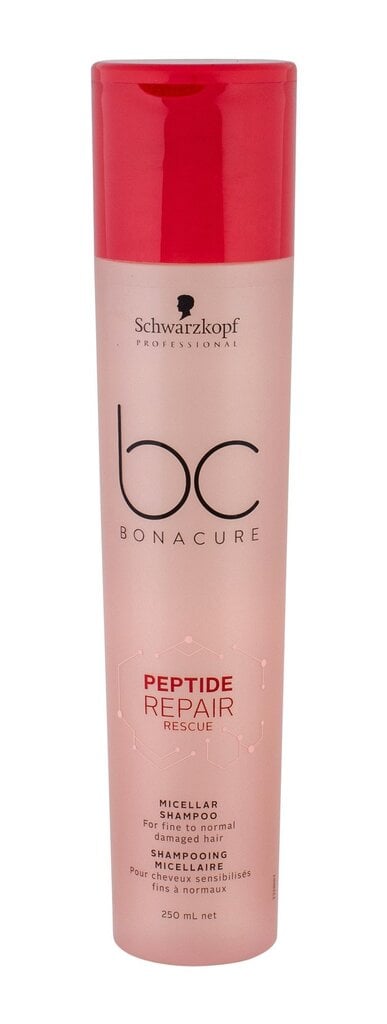 Micelinis šampūnas pažeistiems plaukams Schwarzkopf Professional BC Bonacure Peptide 250 ml цена и информация | Šampūnai | pigu.lt