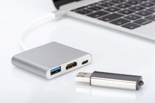 Adapter USB Digitus USB 3.0 Szary (DA-70838-1) цена и информация | Адаптеры, USB-разветвители | pigu.lt