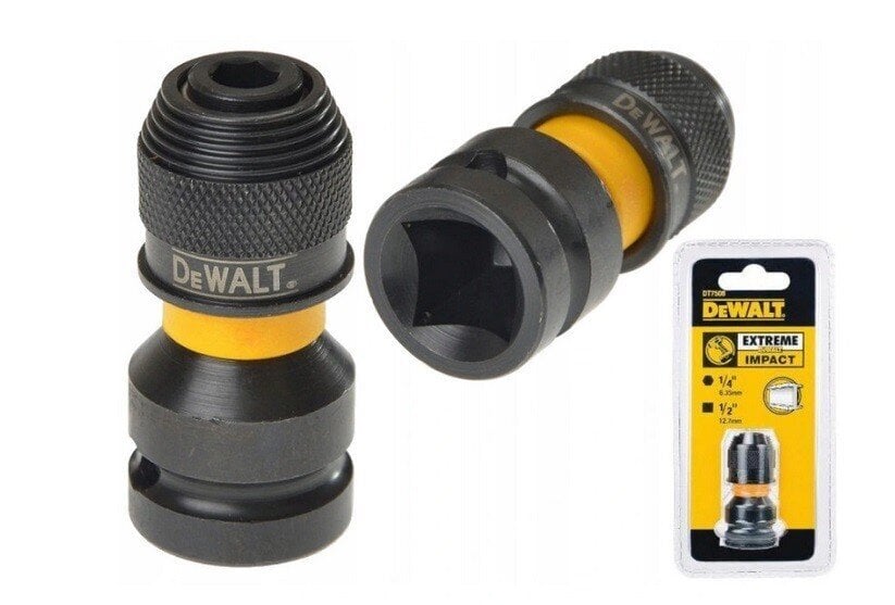 Adapteris sukimo antgaliams ½“ / ¼“ DeWalt DT7508 kaina ir informacija | Mechaniniai įrankiai | pigu.lt