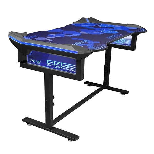 Žaidimų stalas E-Blue EGT004, juodas/mėlynas kaina ir informacija | Kompiuteriniai, rašomieji stalai | pigu.lt