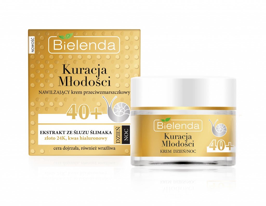 Drėkinamasis veido kremas nuo raukšlių Bielenda Youth Treatment 40+ Moisturizing 50 ml kaina ir informacija | Veido kremai | pigu.lt