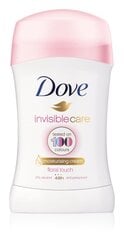 Карандашный дезодорант Dove Invisible Care 48h Floral Touch 40 мл цена и информация | Дезодоранты | pigu.lt