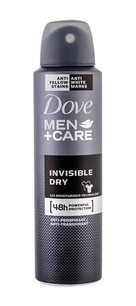 Purškiamas dezodorantas Dove Men + Care 48h Invisible Dry vyrams 150 ml kaina ir informacija | Dezodorantai | pigu.lt