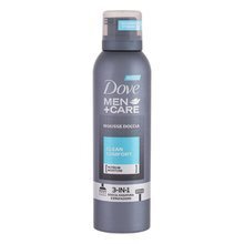 Putų pavidalo dušo želė Dove Men + Care Shower Foam Nutrium Moisture 3in1 Clean Comfort vyrams 200 ml kaina ir informacija | Dušo želė, aliejai | pigu.lt