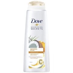 Восстанавливающий шампунь для волос Dove Nourishing Secrets Coconut Oil & Turmeric 400 мл цена и информация | Шампуни | pigu.lt