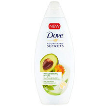 Energizuojanti dušo želė Dove Nourishing Secrets Avocado Oil & Calendula Extract 250 ml kaina ir informacija | Dušo želė, aliejai | pigu.lt
