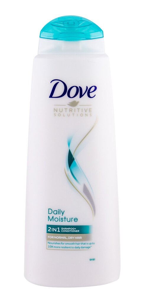 Drėkinamasis kasdienės priežiūros šampūnas-kondicionierius Dove Nutritive Solutions 2in1 400 ml kaina ir informacija | Šampūnai | pigu.lt